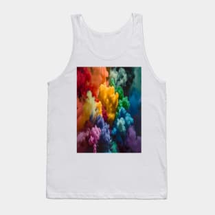 Abstract, Marble, Watercolor, Colorful, Vibrant Colors, Textured Painting, Texture, Gradient, Wave, Fume, Wall Art, Modern Art Tank Top